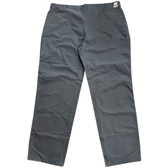 New Oobe Work Pants‎ Men's Charcoal Gray 48 Cotton Carpenter Style Unhemmed - Picture 2 of 8